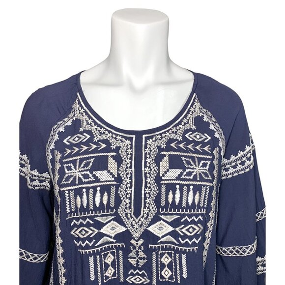 MOLIO RELIO Aztec Boho Embroidered Tunic - Picture 4 of 6